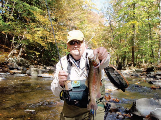 Rick with a nice South
Branch rainbow. 